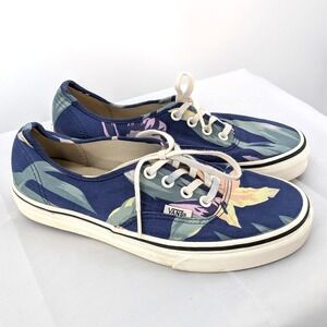 Floral Vans Lace Up‎ Sneakers Casual Skate Shoes Womens 7